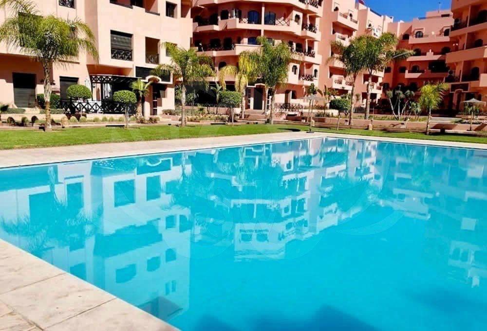 Un Moderne Chic Appartement Vue Sur Piscine Marrakesh Exteriör bild