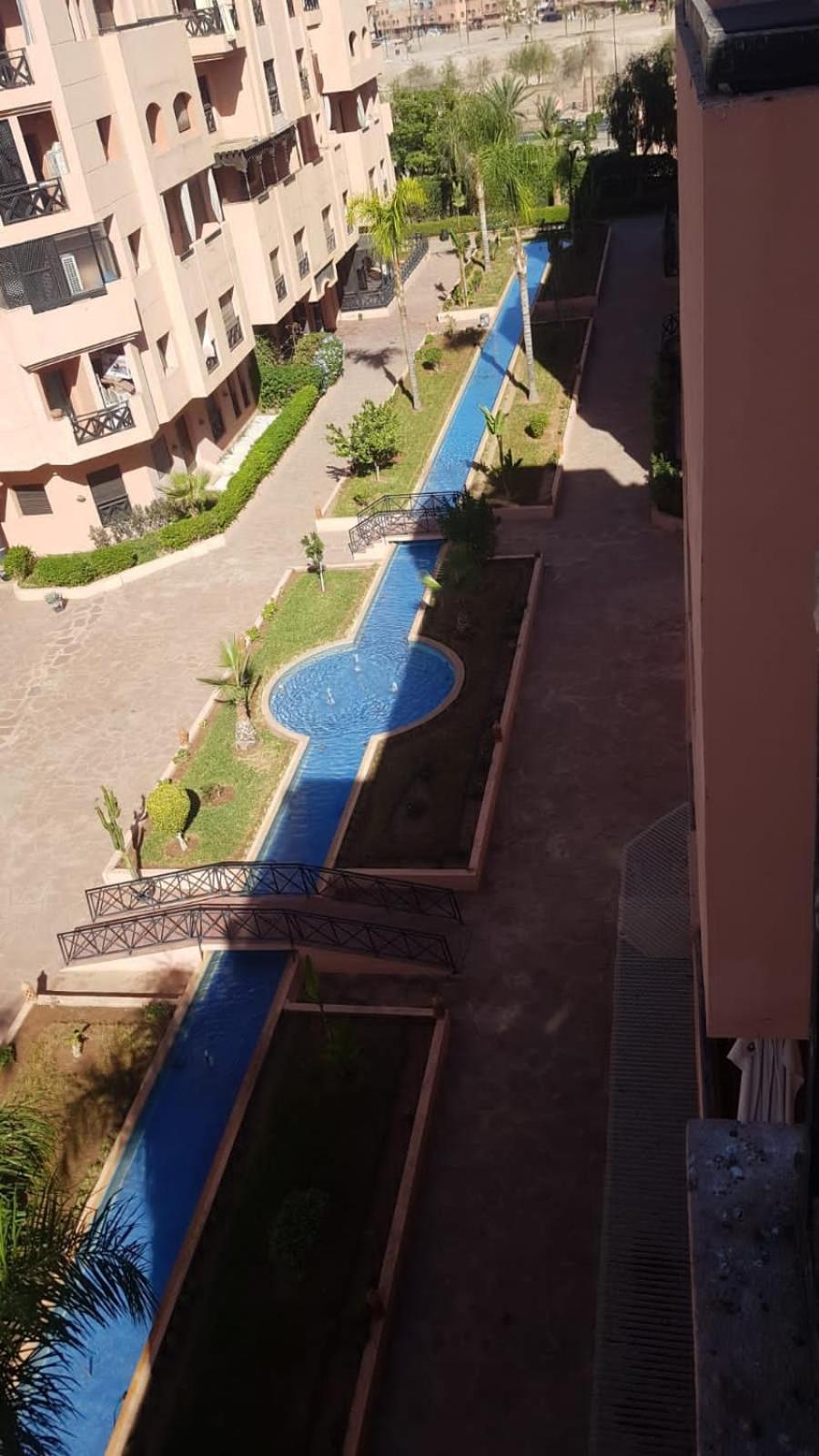 Un Moderne Chic Appartement Vue Sur Piscine Marrakesh Exteriör bild